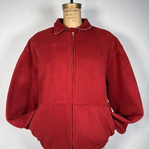 Vintage 90s Made in Canada Polo Ralph Lauren Fleece Zip-Up Jacket